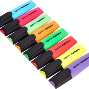 AmazonBasics Flat Barriel Highlighters - Маркер в цвят зелен в пакет от 10бр.