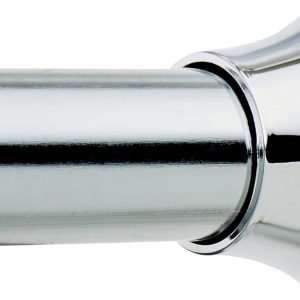 Разтегателен корниз за душ завеси Amazon Basics, 137 до 229 см, хром
