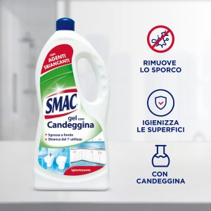Многофункционален почистващ гел с избелващо на марката SMAC с дезинфекциращо и обезмасляващо действие, с избелващи агенти, 850 ml