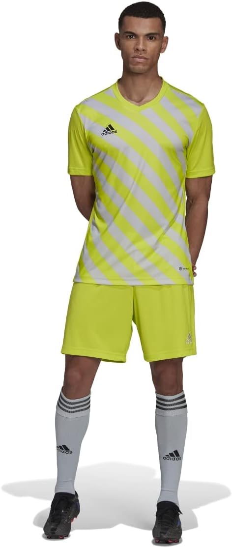 Мъжка тениска adidas, Team Semi Sol Yellow/Team Light Grey, Размери: L и XL