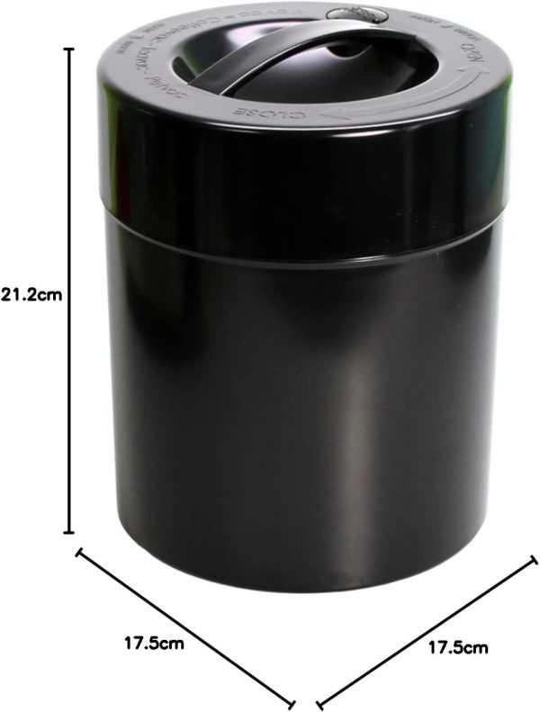 Херметично затворена кутия KiloVac, черна, 3,8 л, 1 кг, TightVac