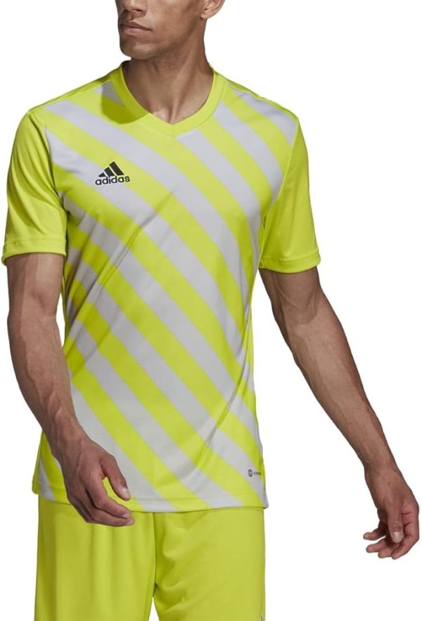 Мъжка тениска adidas, Team Semi Sol Yellow/Team Light Grey, Размери: L и XL