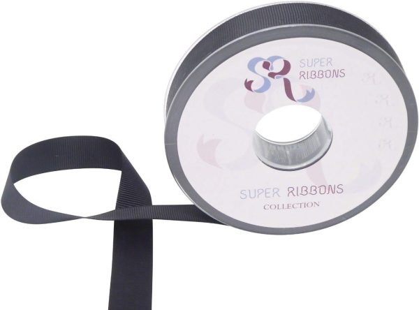 Висококачествена здрава черна лента 15mm x 20m на марката Super Ribbons