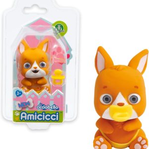 Cicciobello Amicicci, CicciPets Животно с аксесоари, Супер меко, Модел на кафяв заек, Играчка за деца от 3 години, GIOCHI PREZIOSI, CC0395