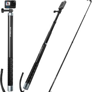 Лек водоустойчив разтегателен ръчен монопод за GoPro Max Hero 12 11 10 9 8 7 Insta360 X3 GO3 DJI Action 4 3 камера.Марка: REYGEAK