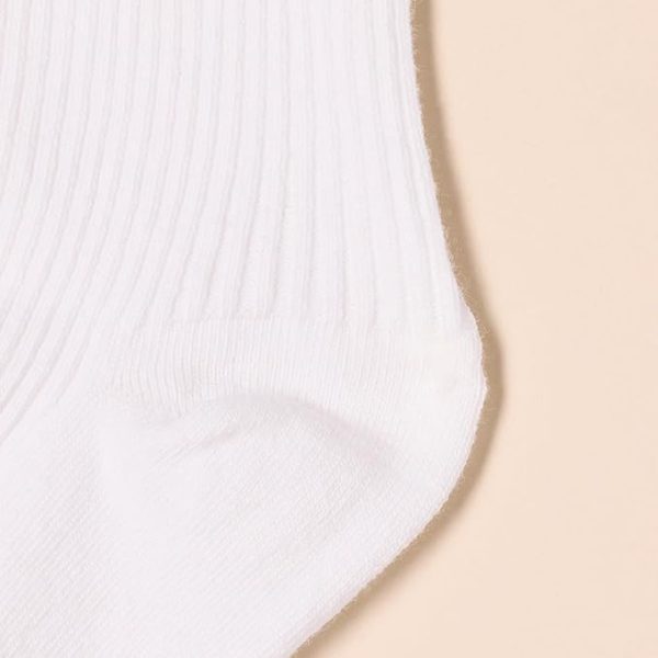 Amazon Essentials Унисекс детски ежедневни рипсени памучни високи чорапи до коляното 6 чифта, размер: 8 години