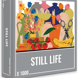 Пъзел Cloudberries Still Life Jigsaw Puzzle - Първокласен художествен пъзел от 1000 части за възрастни от Cloudberries, с красиви цветя и страхотен ефект на колаж