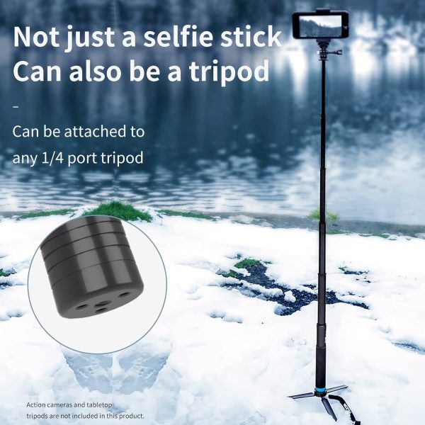 Лек водоустойчив разтегателен ръчен монопод за GoPro Max Hero 12 11 10 9 8 7 Insta360 X3 GO3 DJI Action 4 3 камера.Марка: REYGEAK