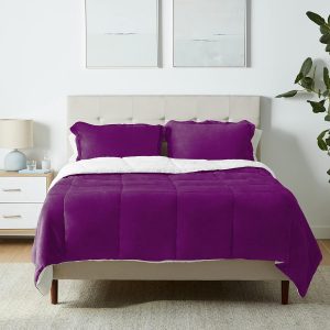 Комплект завивки Amazon Basics Super Soft Micromink Sherpa,KING SIZE