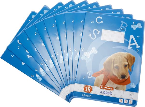 Тетрадки Herlitz A4, 16 листа FSC Mix Certified . Пакет от 10 броя.