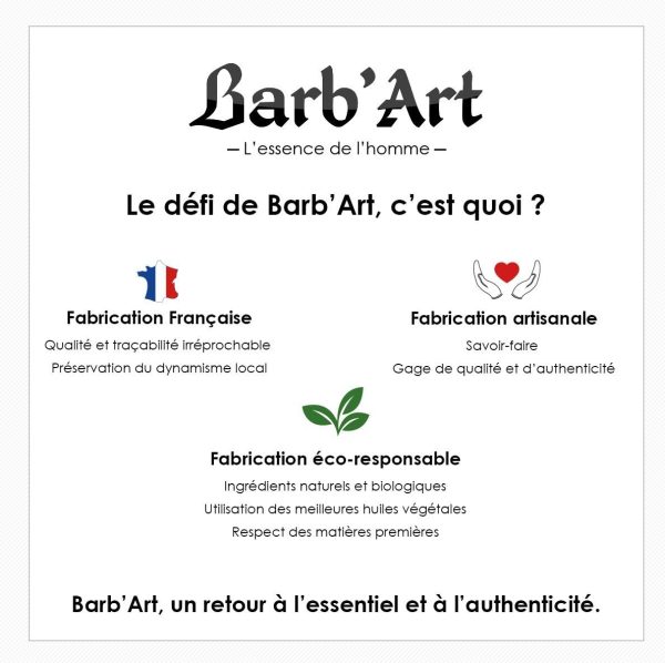 Barb'Art Балсам за брада Fresh Scent 80 ml – френски производител – органични съставки