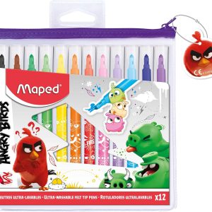 12 броя перящи флумастери ANGRY BIRDS Марка: Maped