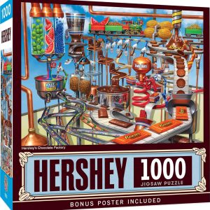Пъзел от 1000 части за възрастни, семейства или деца - Chocolate Factory by Masterpieces - 19.25"X26.75" - Марка: MasterPieces