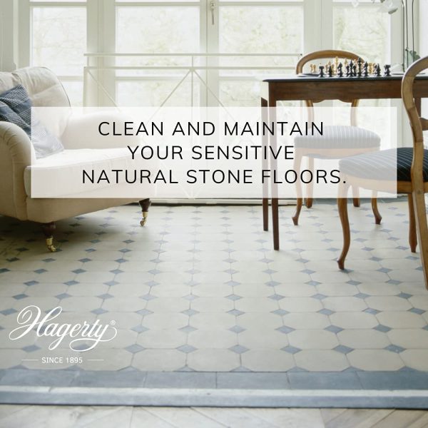 Hagerty Natural Stone Care Floor Cleaner 1 литър I Ефективен продукт за поддръжка на подове от естествен камък, теракота, плочи ... I Интензивен почистващ препарат за интериор и екстериор