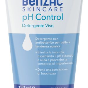 Benzac Skincare pH Control, почистващ препарат за лице за борба с акнето, елиминира замърсяванията и зачита pH на кожата, почистващ препарат за лице с глюконолактон, ниацинамид и цинков комплекс