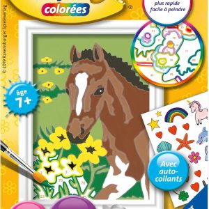 Ravensburger Мини кон и стикери, рисуване по номера