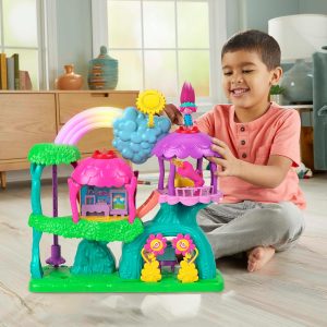 IMAGINEXT DreamWorks Trolls Rainbow Tree House - светлини, звуци, зони за игра